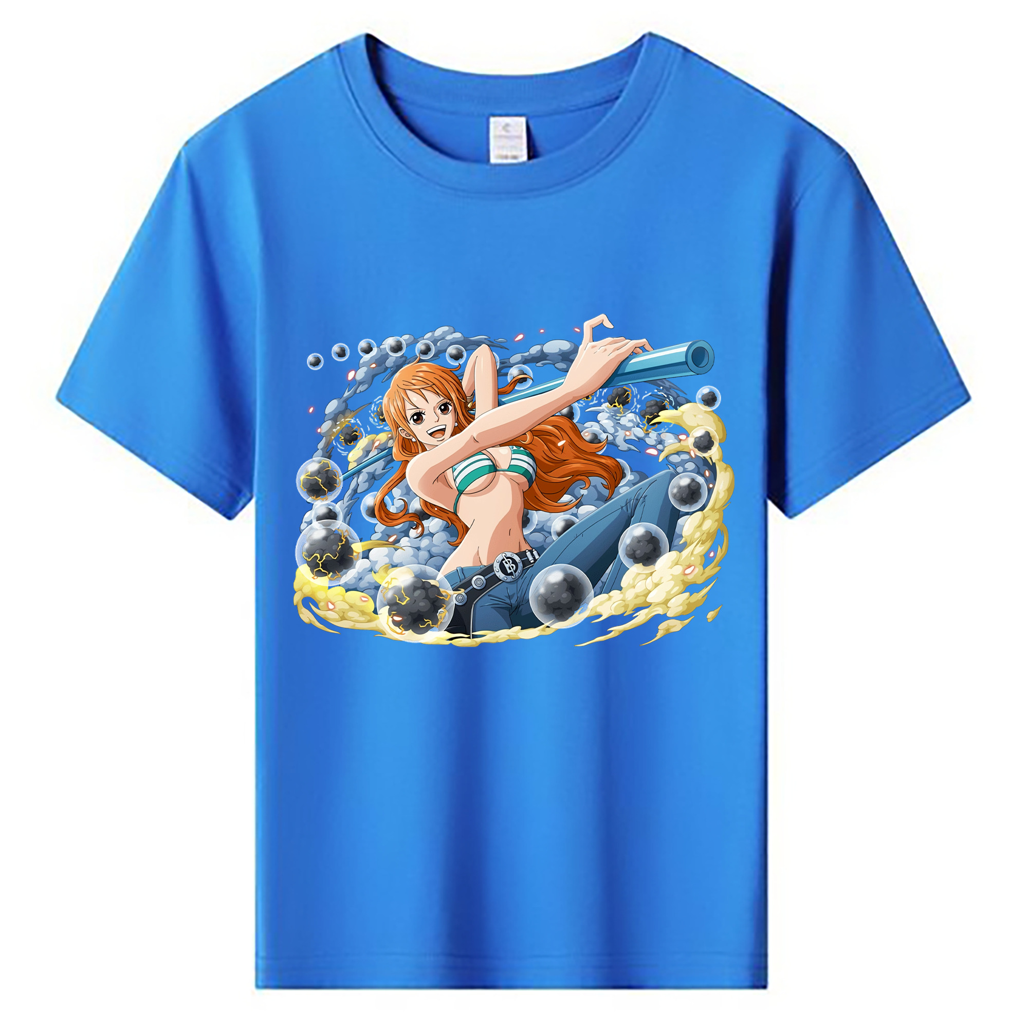 （画像用） ワンピース ナミ ONE PIECE Nami 綿100％キッズTシャツ（フロントプリント）
